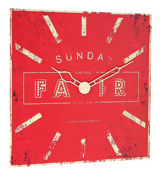 Wanduhr FAIR rot