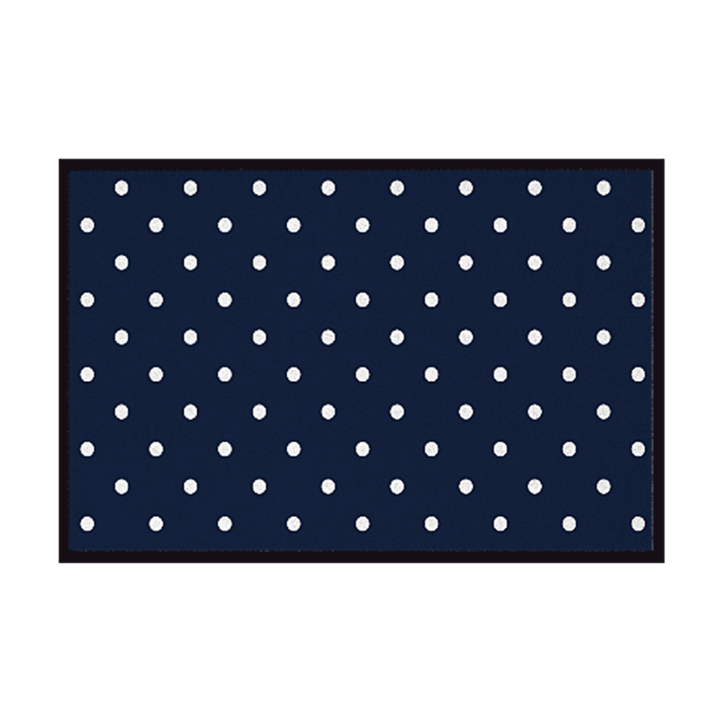 Fußmatte Punkte blau