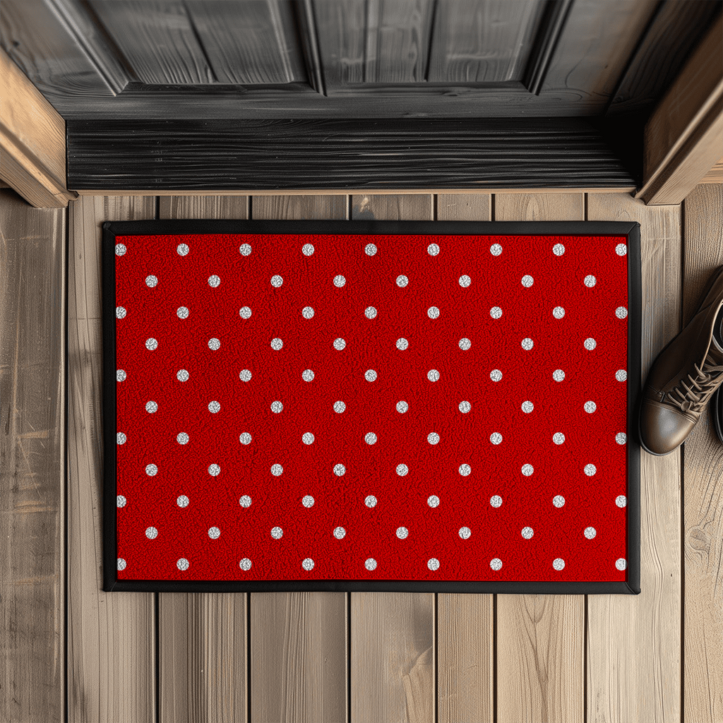 Fußmatte Punkte rot