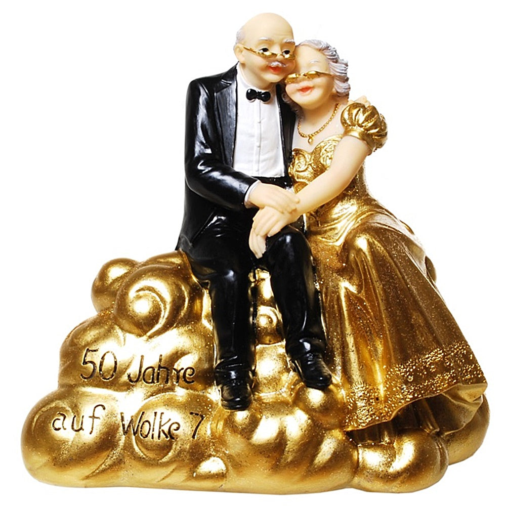 Spardose GOLD-HOCHZEITSPAAR AUF WOLKE 7