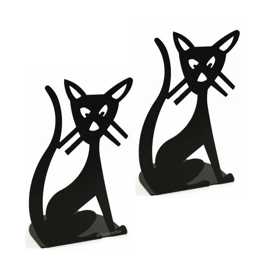 2 KATZEN-Buchstützen aus Metall