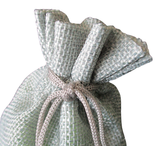 Stoffbeutel silber 10x15cm