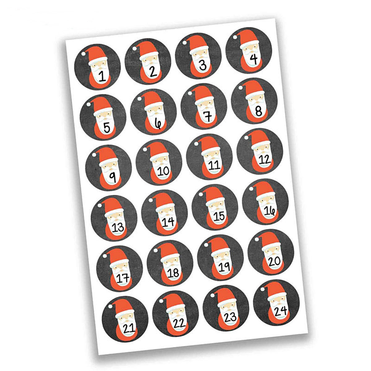 Adventskalender-Zahlen verschiedene Varianten