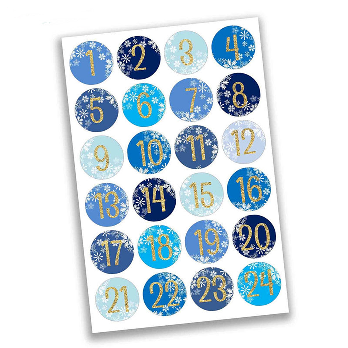 Adventskalender-Zahlen verschiedene Varianten