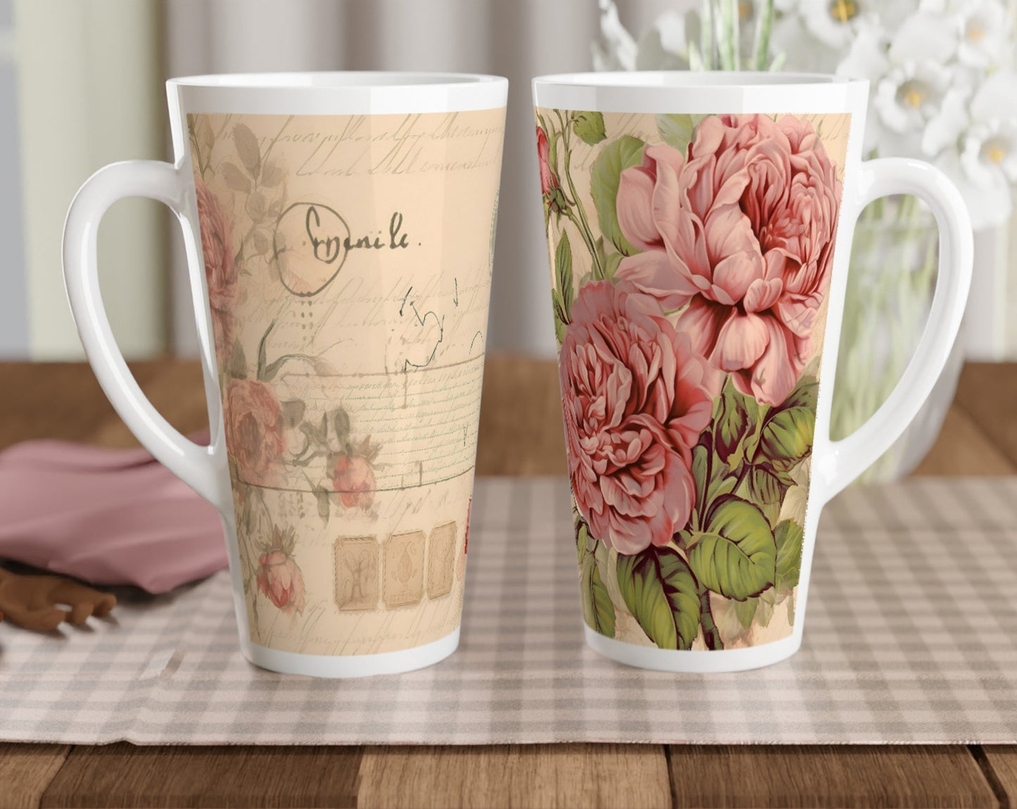 XXL-Tasse Vintage Rose