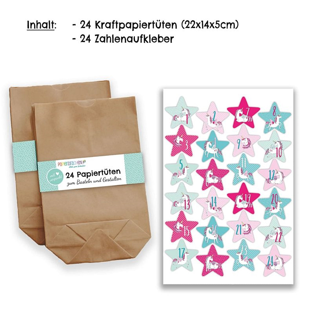 Adventskalender Mini-Set EINHORN