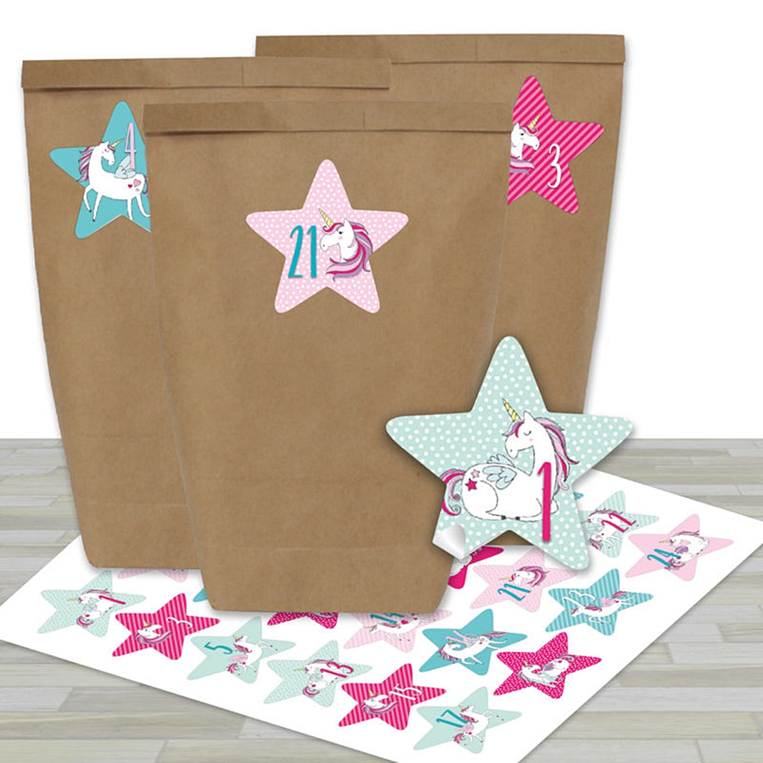 Adventskalender Mini-Set EINHORN