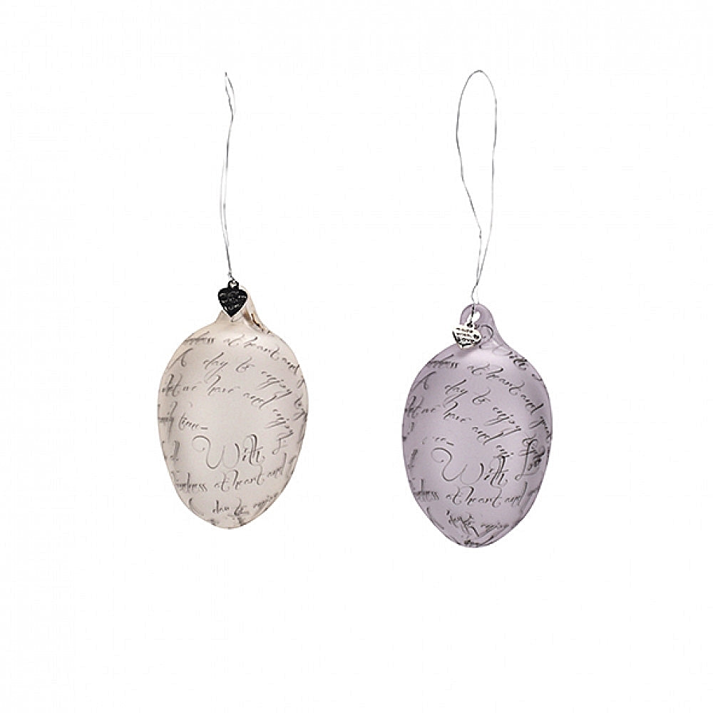 2er-Set Glas-Ei MADE WITH LOVE
