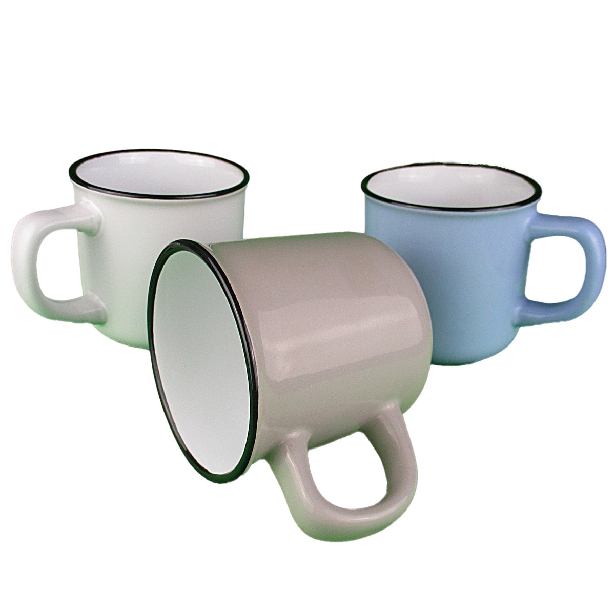 Becher im Emaille-Look 3er-Set