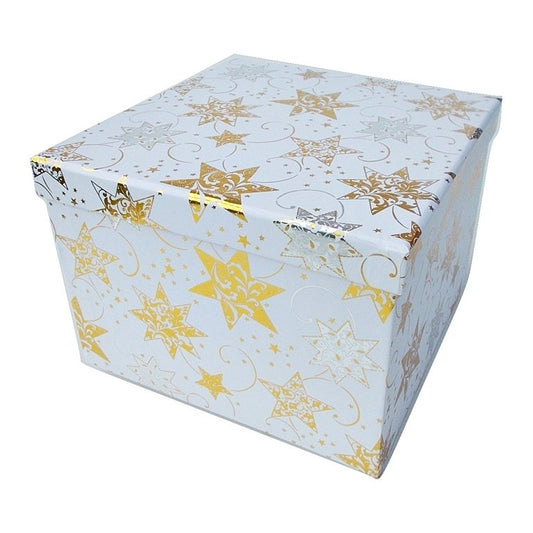 Geschenkbox mit schimmernden Sternen