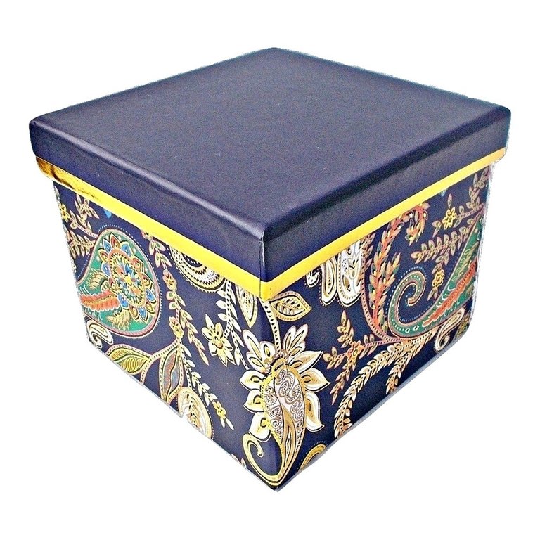 Geschenkbox PAISLEY blau/gold