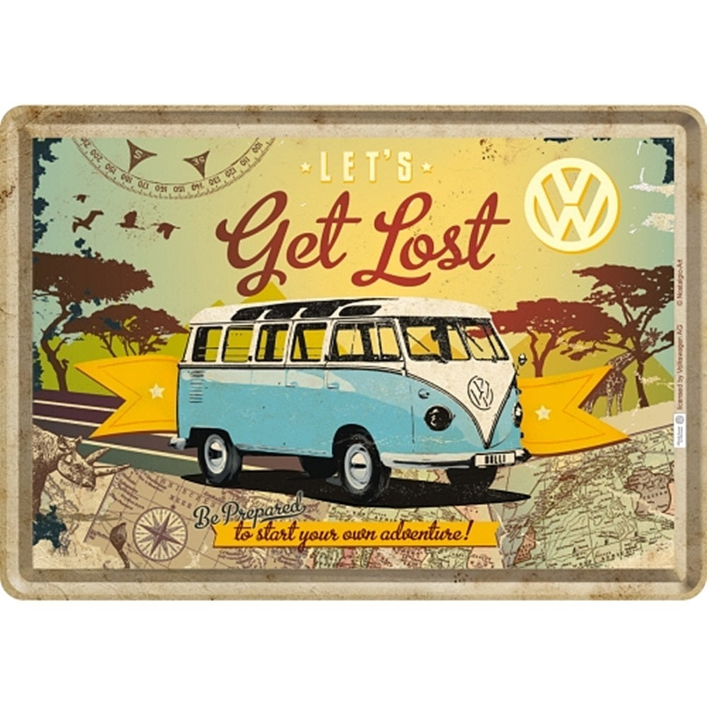 Blechpostkarte LET'S GET LOST