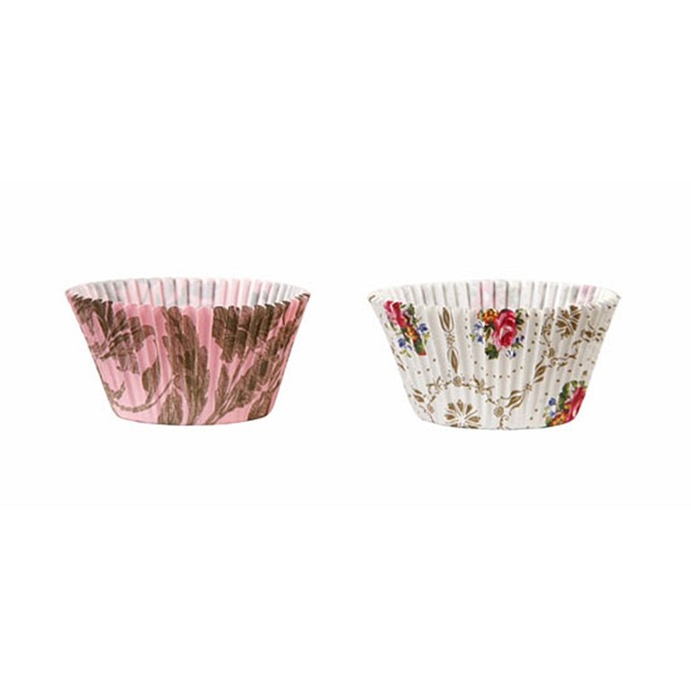 100 Papierbackförmchen FLOWERS