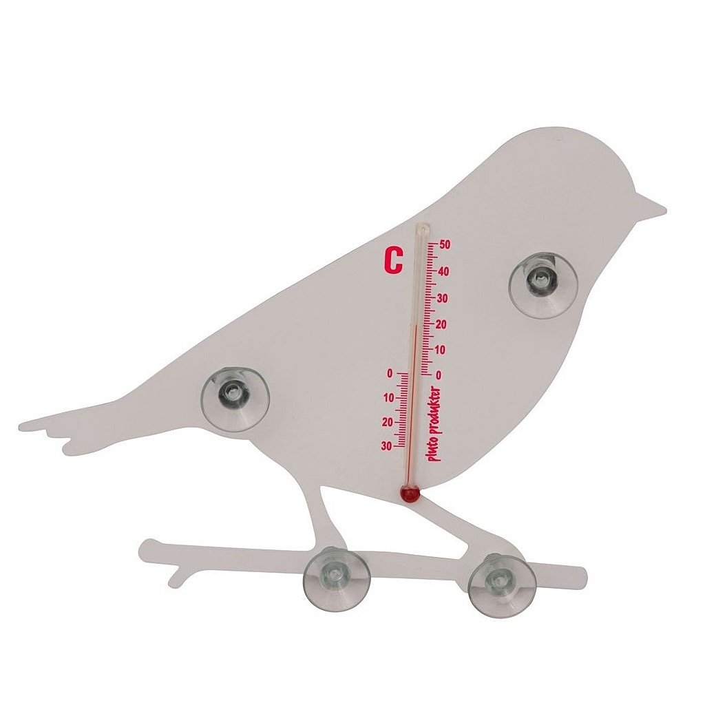 Fensterthermometer Vogel