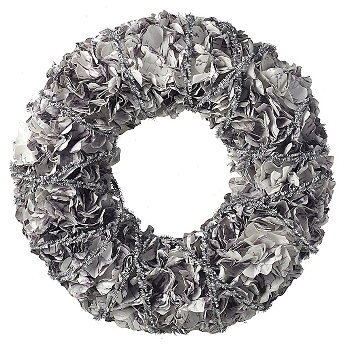 Deko-Kranz grau-silber