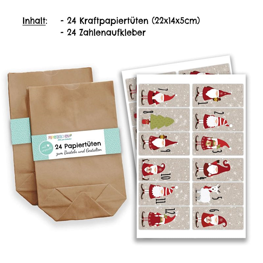 Adventskalender Mini-Set Wichtel