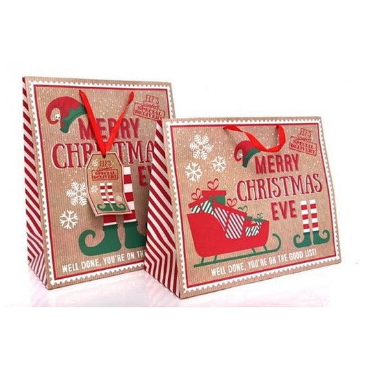 2 Weihnachtstüten ca. 27 x 33 cm