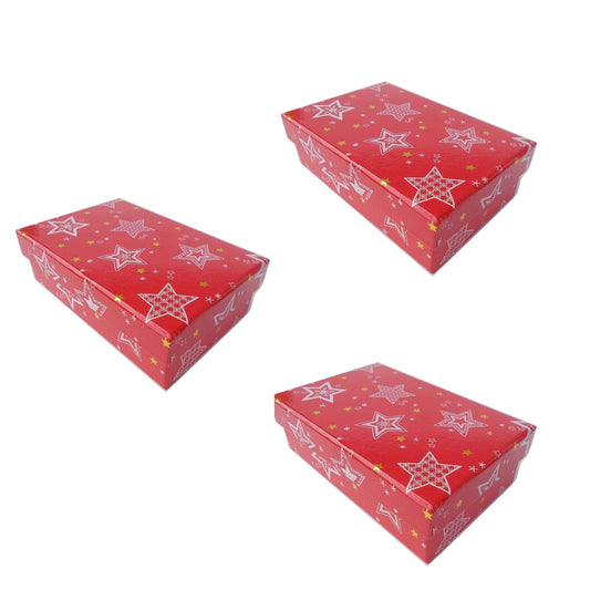 3 Geschenkboxen mit Sternen