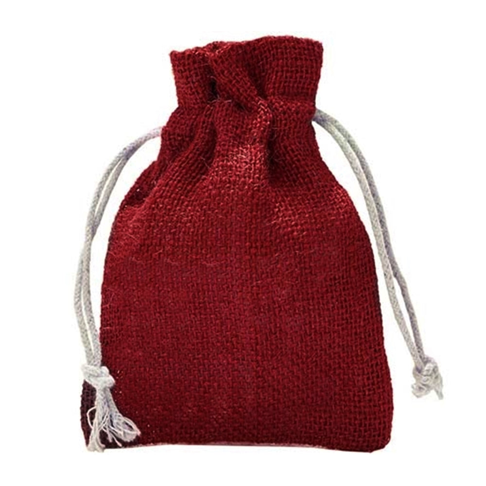 Jutesäckchen 15x10 cm rot