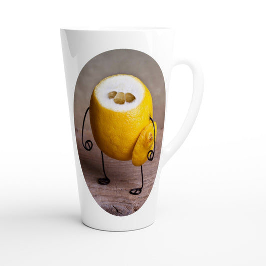 XXL-Tasse mit Zitronenmännchen und Spruch Life is tough but so are you