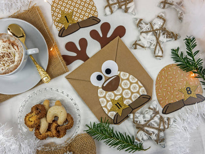 Adventskalender-Set Rentiere IV
