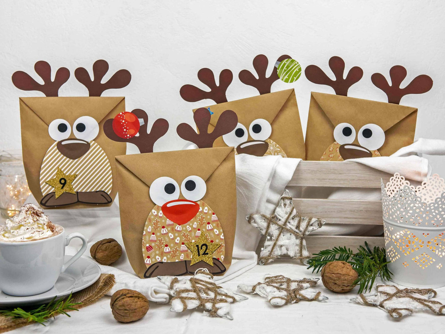 Adventskalender-Set Rentiere IV