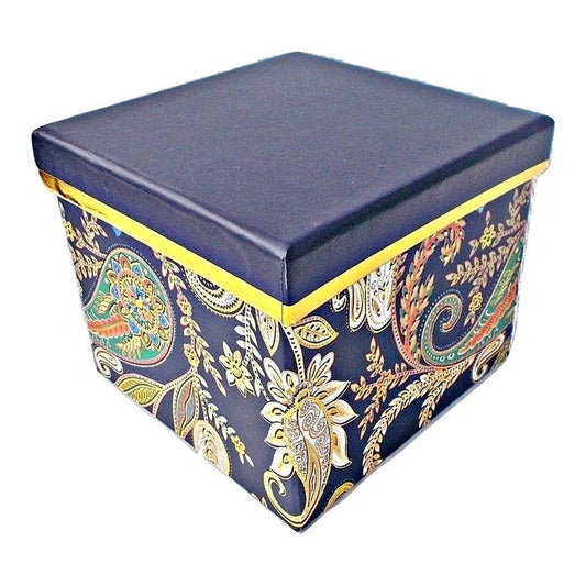 Geschenkbox PAISLEY blau/gold